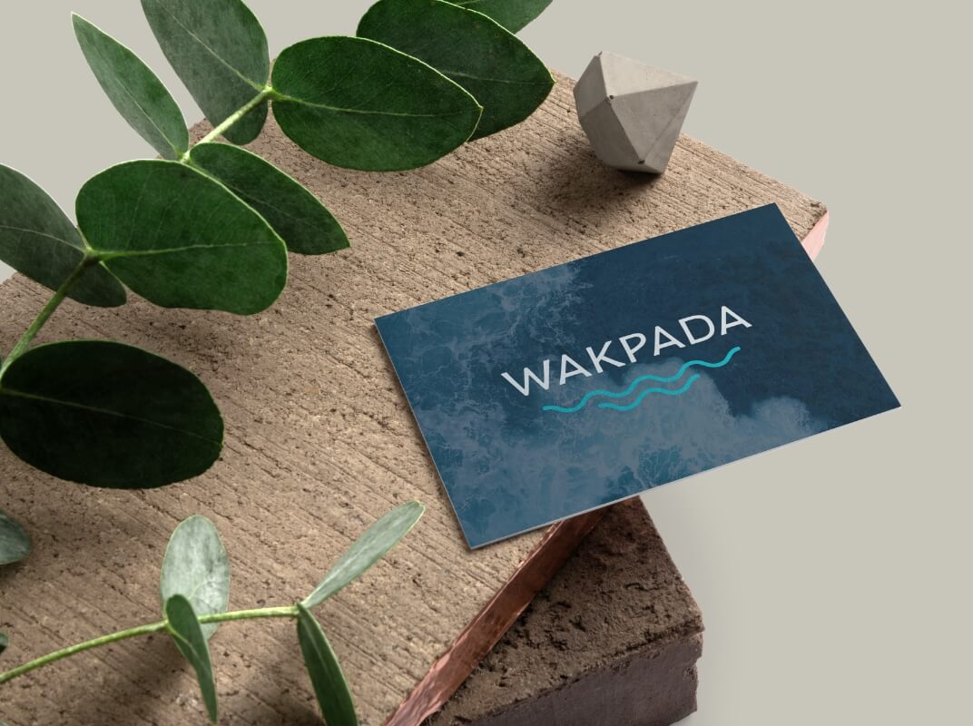 a wakpada branded business card