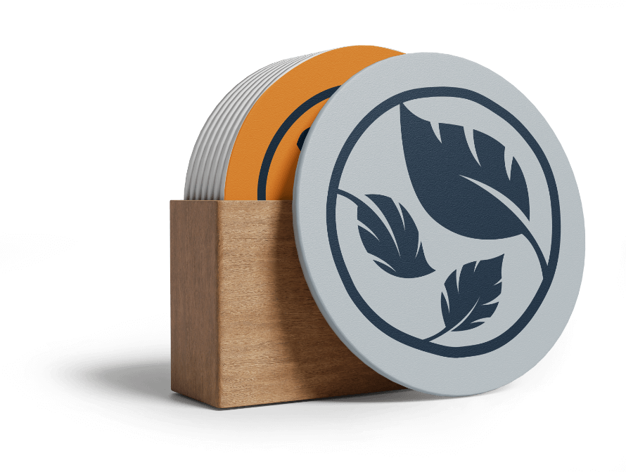 wakpada branded coasters
