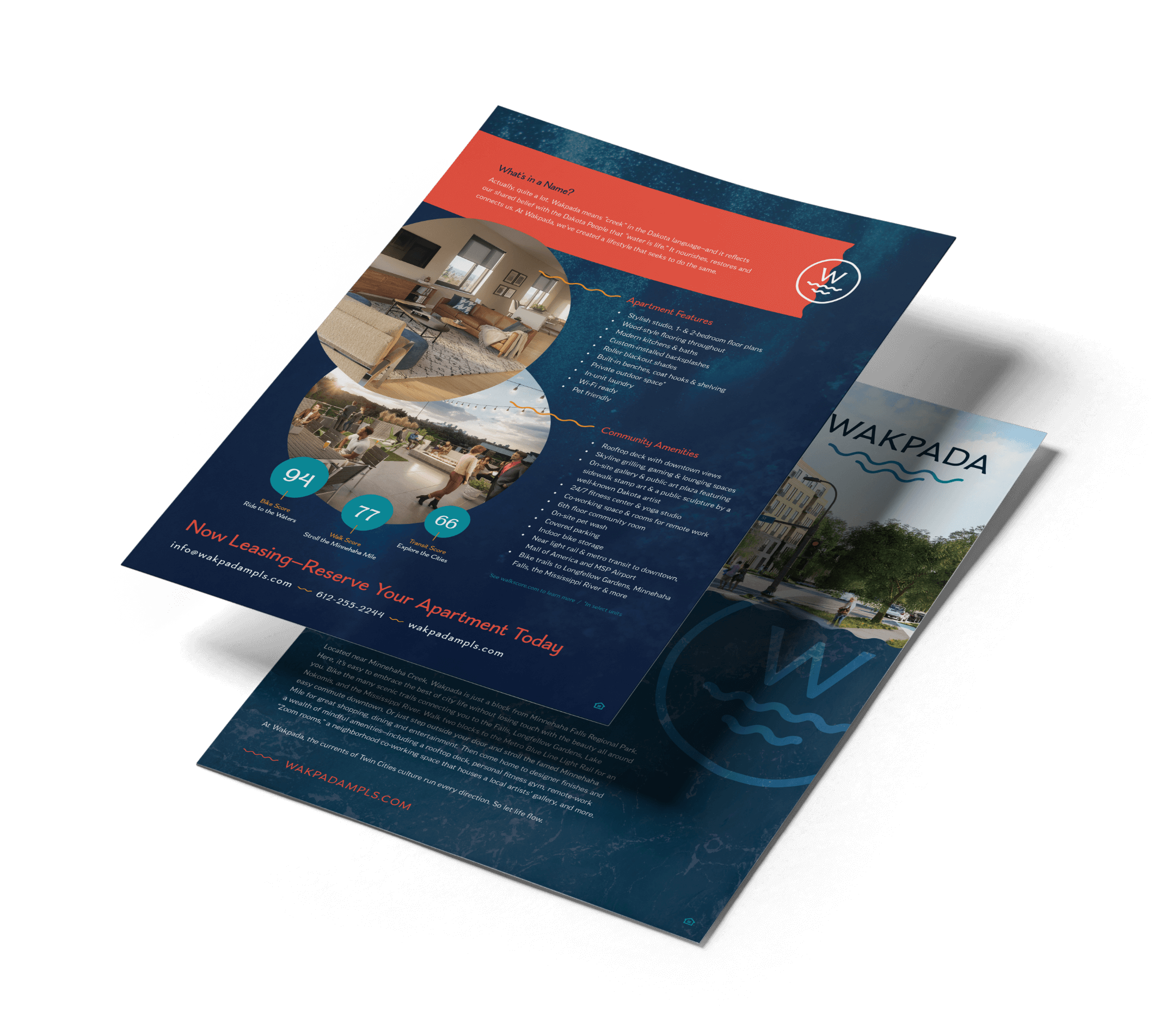 two two fold brochures branded with wakpada branding