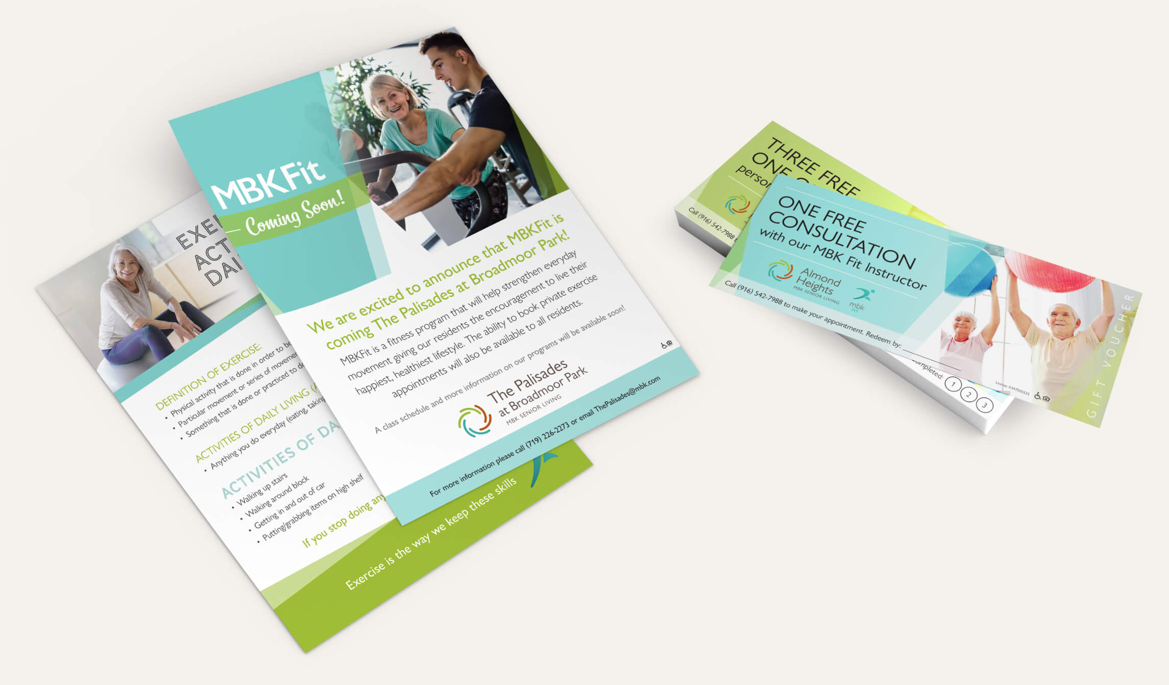 mbk senior living flyers and vouchers